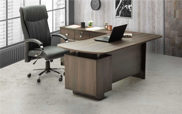 Ruben Executive Table with Side Storage